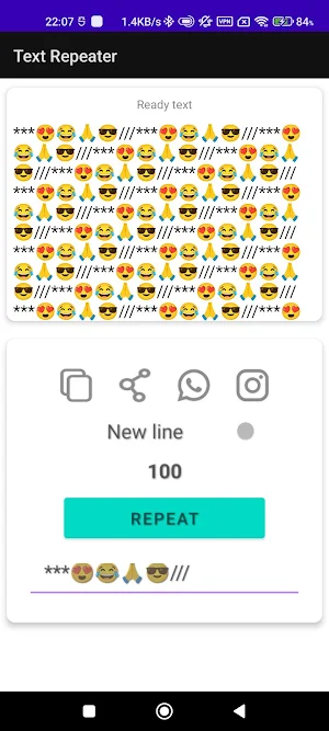 Text Repeater Screenshot 2