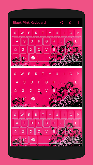 Black & Pink Keyboard Theme Screenshot 3