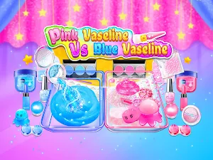 Pink & Blue Makeup Slime Screenshot 0