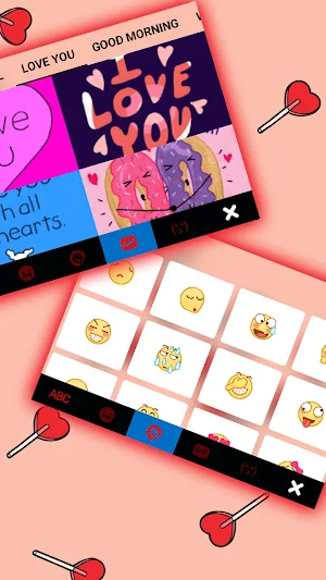 Love Heart Lollipop Keyboard B Screenshot 3