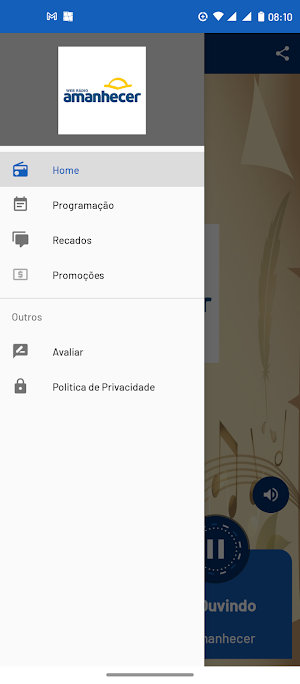 Web Rádio Amanhecer Screenshot 1