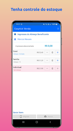 Easytick: Ingresso e Ficha Screenshot 1