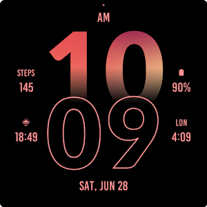 Active Modern Pink Watch Face Screenshot 3