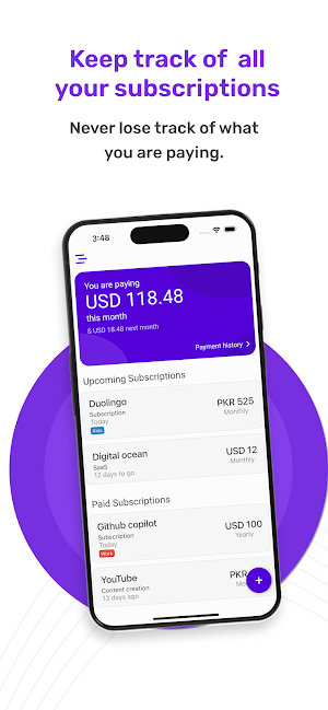 Track your Subs Screenshot 0
