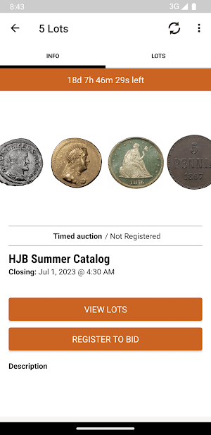 HJB Auctions Screenshot 1