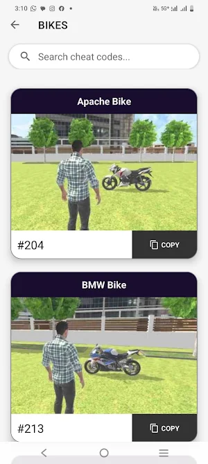 Indian GT5 Bikes 3D Cheat Code Screenshot 2
