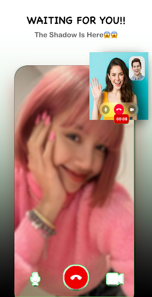 Black Lisa Pink Fake Call-Chat Screenshot 0