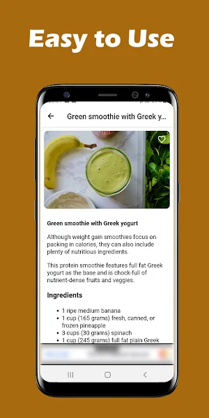 Weight Gain Shakes Recipes Screenshot 2