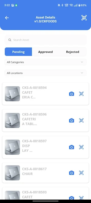 CK Foods - Asset Management Screenshot 1