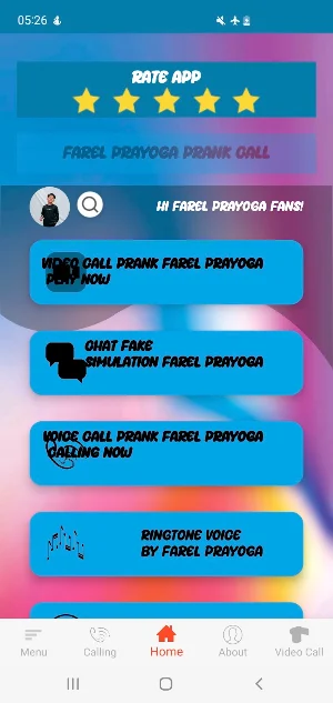 Fake call farel prayoga chat Screenshot 0