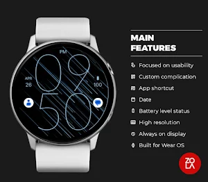 Speed Blue Watch Face Screenshot 1