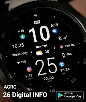 ACRO 26 Digital Info Watchface Screenshot 1