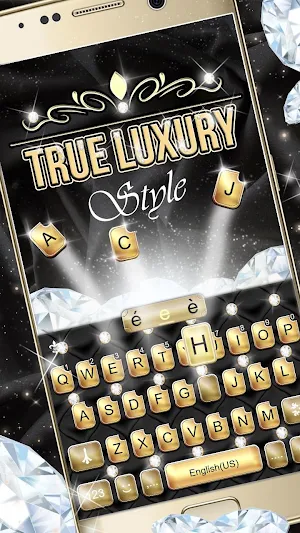 Luxury Gold Keyboard Theme Screenshot 1