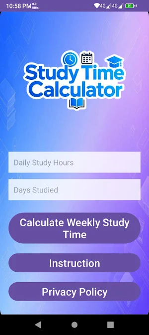 Study Time Calculator Screenshot 1