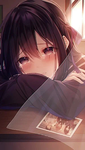 Sad Anime Girl Wallpaper Screenshot 2