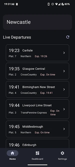Departure Town | UK Trains Screenshot 0