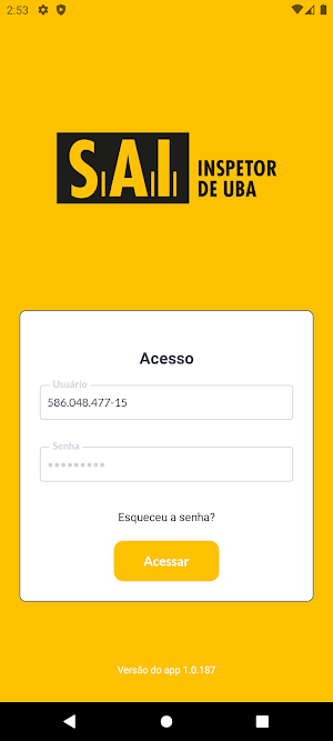 SAI - Submissão de malas Screenshot 1