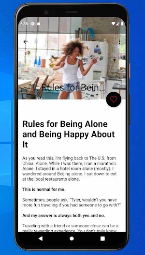 Comment être heureux seul Screenshot 2