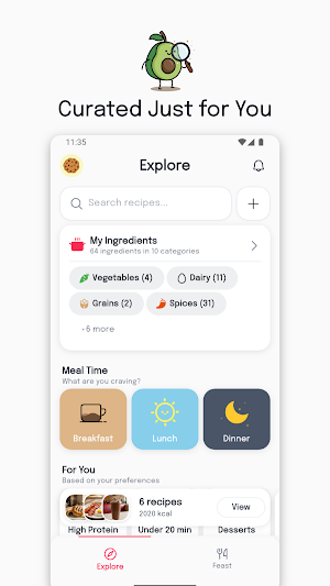 MatchMeal: Swipe Recipes Screenshot 0