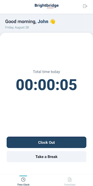 BrightBridge Time Clock Screenshot 0