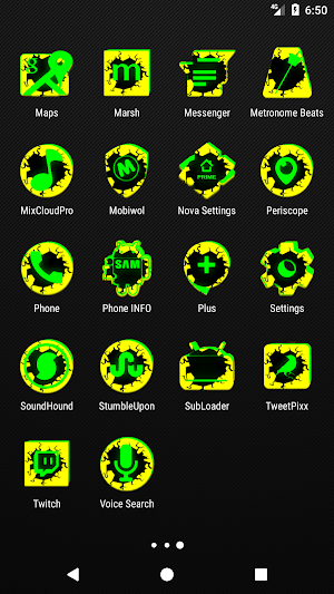 Cracked Yellow Green Icon Pack Screenshot 3