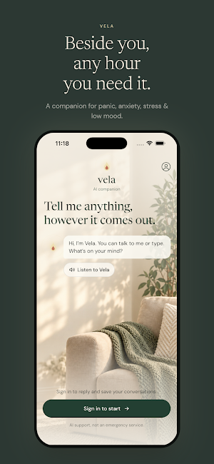 Vela: Anxiety & Panic Relief Screenshot 0