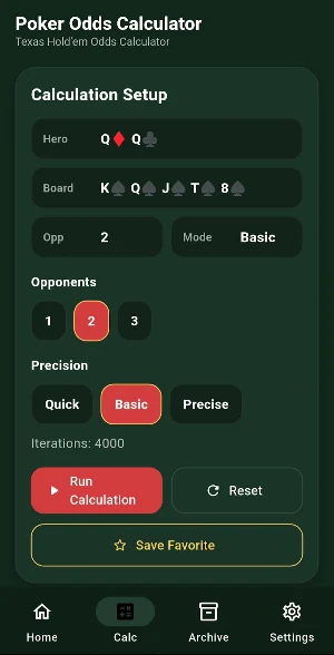 Poker Odds Calculator Screenshot 3