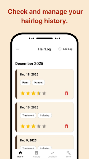 HairLog – Hair Log & Reminder Screenshot 3