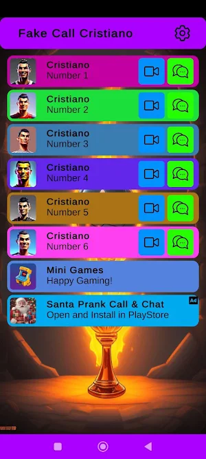 Cristiano Ronaldo Call Chat Screenshot 1