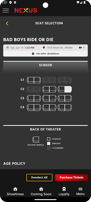 Nexus Cinema Dining Screenshot 2