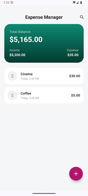 Expense Manager Screenshot 2