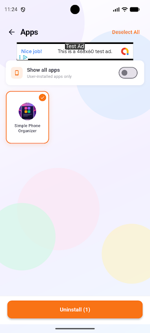 Simple Swipe Uninstaller Screenshot 2