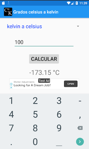 Grados celsius a kelvin Screenshot 3
