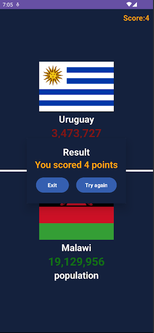 Higher or Lower Game Screenshot 2