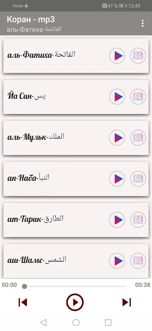 Коран mp3 - слушать и читать. Screenshot 1