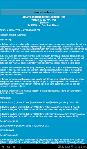 Undang2 Pajak Bumi & Bangunan Screenshot 2