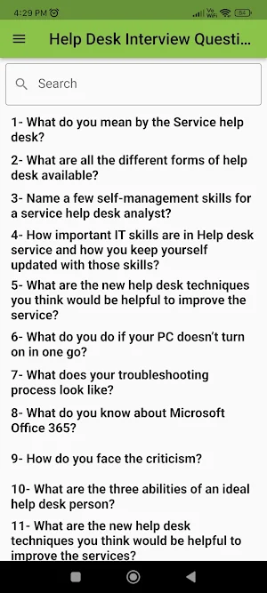 Help Desk Interview Question Screenshot 0