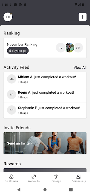 BE Woman Fitness Screenshot 2