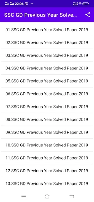 SSC GD Constable Previous Year Paper in Hindi Screenshot 0