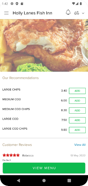Holly Lanes Fish Inn Screenshot 2