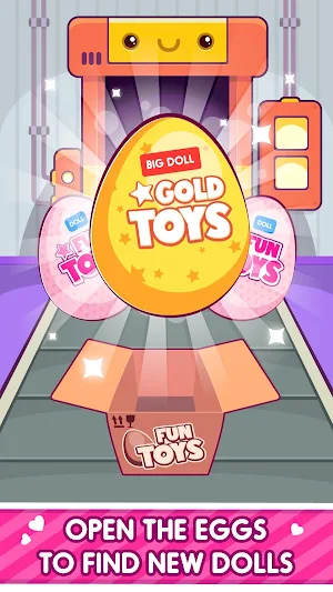Cuties Doll Open Eggs Toy Game Screenshot 0