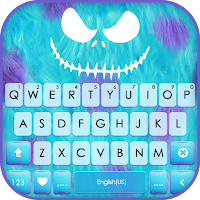 Fluffy Blue Monster Keyboard B