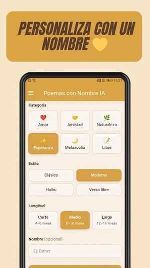 Poemas con Nombre IA Screenshot 2