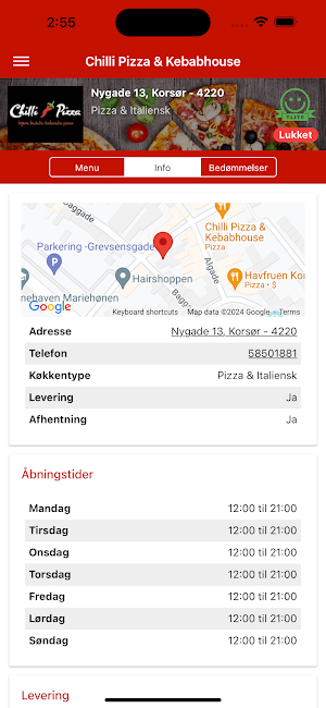 Chilli Pizza Korsør Screenshot 1