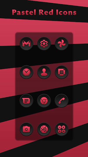 Pastel Red On Gray Icons Screenshot 0