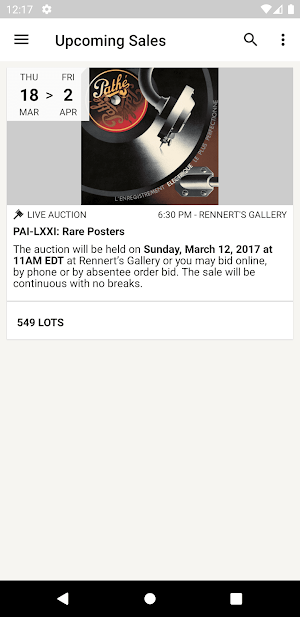 Poster Auctions International Screenshot 1