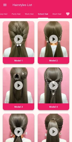 Girls Hair style Step By Step Screenshot 3