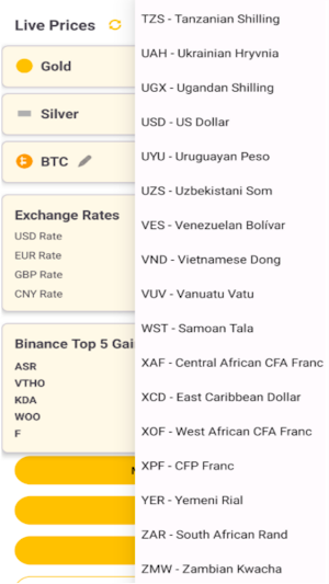 Crypto Coin Alarm Gold, Silver Screenshot 1
