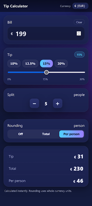 Tip Calculator Screenshot 3