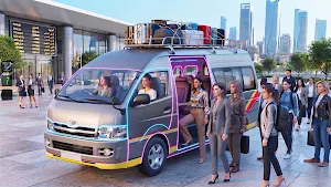 City Mini Coach Van Driving 3D Screenshot 1